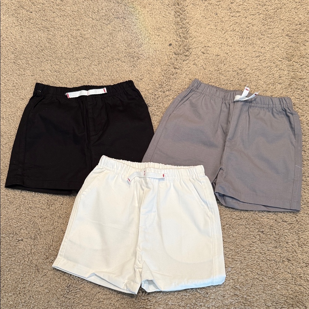 SHEIN Kids' Trio Shorts in Black, Gray, and White